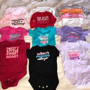14 onesies 0-3 months